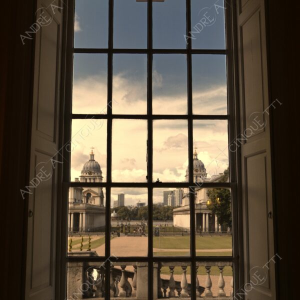 inghilterra england londra london royal museum greenwich park queen's house finestra window canary wharf