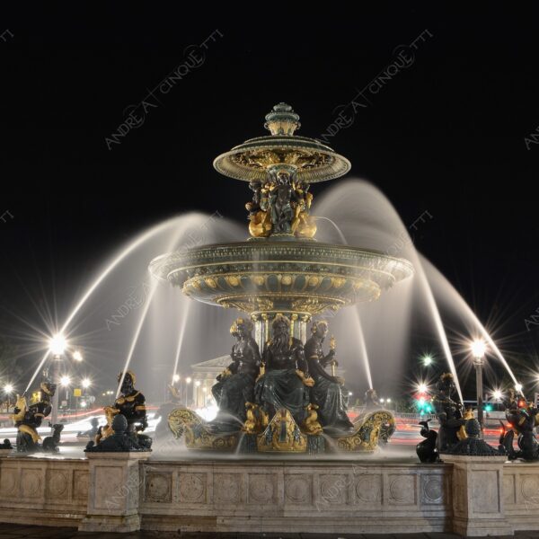 francia france parigi paris architettura architecture champs elysees lunga esposizione long exposure fonatana fountain fontaine des fleuves