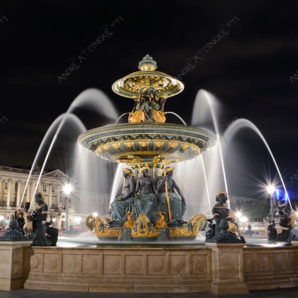 francia france parigi paris architettura architecture champs elysees lunga esposizione long exposure fonatana fountain fontaine des fleuves